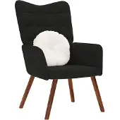 vidaXL Relaxstoel fluweel zwart