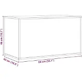 vidaXL Opbergkist 84x42x46 cm bewerkt hout oud houtkleurig