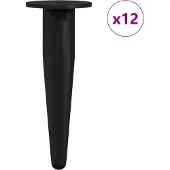 vidaXL Meubelpoten, 12 stuks, zwart, Ø 40 x 98 mm, ijzer