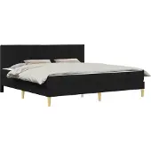 vidaXL Bedframe Zwart 200 x 200 cm Polyester