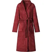 vidaXL Badjas zonder Kap Bordeaux Rood xxxl Flanel