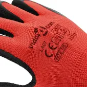 vidaXL Werkhandschoenen 12 st Rood en Zwart 7 / S Latex Coating