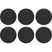 vidaXL Stapsteen 6 pcs Zwart Ø 44 x 2 cm Rubber