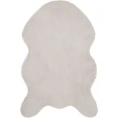 vidaXL Antislip vloerkleed van imitatie konijnenbont OLITE Beige