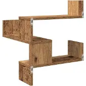 vidaXL Wandplank Muurmontage Oud hout 40 x 40 x 49,5 cm Bewerkt hout