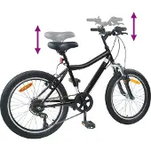 vidaXL Kinderfiets 20 Inch 6-Speed voor 6-11 jaar oud Zwart