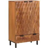 vidaXL Highboard met lade Acacia Bruine Afwerking 60 x 33 x 100 cm