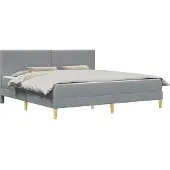 vidaXL Bedframe, 200 x 200 cm, lichtgrijs