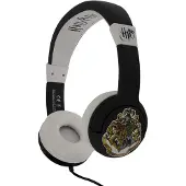 Harry Potter Kinderen/Kinderen Hogwarts Crest On-Ear koptelefoon (Zwart/Wit)