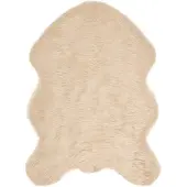 vidaXL Tapijt van imitatie schapenvacht TAFALLA Beige 60 x 90 cm