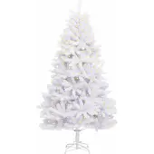 vidaXL Kunstkerstboom 300 LED's PVC en Staal Wit