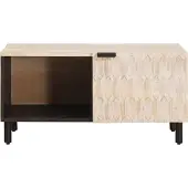vidaXL Salontafel, wit, 80 x 50 x 40 cm, massief mangohout
