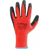 vidaXL Werkhandschoenen 12 pcs Rood en Zwart 9 / l Latex Coating