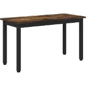vidaXL Bank Rook Eik 80 x 35 x 45 cm Bewerkt hout