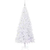 vidaXL Kunstkerstboom met 300 LED Wit 210 cm PVC en Staal