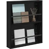 vidaXL - Tijdschriftenrek - Zwart - Eiken - 60 - x - 12 - x - 70 - cm - Bewerkt - hout