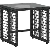 vidaXL Tuinmeubelset, 5 stuks, zwart en wit