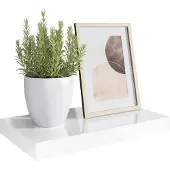 vidaXL Wandschap zwevend 40x23,5x3,8 cm MDF hoogglans wit