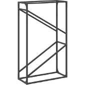 vidaXL Brandhoutrek 60x25x100 cm koudgewalst staal zwart