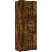 vidaXL Opbergkast 70x42,5x225 cm bewerkt hout gerookt eikenkleur