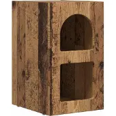 vidaXL Nachtkastje ELST Oudhout 29,5 x 33,5 x 50 cm Bewerkt hout