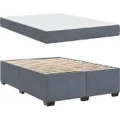 vidaXL Bedframe met matras Donkergrijs 140 x 200 cm Stof