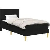 vidaXL Bedframe Zwart 90 x 200 cm Polyester
