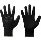 vidaXL Werkhandschoenen 12 st Zwart 8 / m Polyester