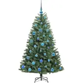 vidaXL Kunstmatige Hinged Kerstboom Groen 150 cm PVC en Metalen
