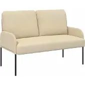 vidaXL Banken met kussen 110cm Crème Multiplex