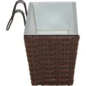vidaXL Balkon 2 st Bruin 50 x 17 x 17 cm Metaal