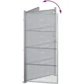 vidaXL Tuinpoort met slot Zilver 85 x 196 cm Roestvrij staal