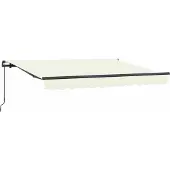 vidaXL Uitschuifbare luifel Crème 250 x 200 cm Stof