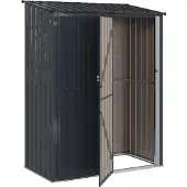 vidaXL Tuinhuisjes Antraciet 153,5 x 86 x 200 cm Metaal