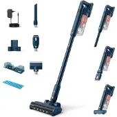Philips Steelstofzuiger met Dweilfunctie XC5141/01 Aqua - Draadloos en Zonder Zak - Zuigmond met LED Verlichting - Kruimeldief - Batterijduur tot 60 min - Lichtgewicht - Blauw
