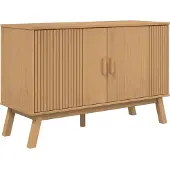 vidaXL Dressoir OLDEN 114x43x73,5 cm massief grenenhout bruin