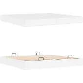 vidaXL Bedframe met matras Anders 2 st Wit PVC