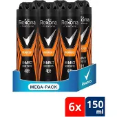 Rexona heren deodorantspray workout high impact 6 x 150 ml