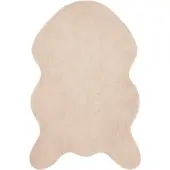 vidaXL Antislip vloerkleed van imitatie konijnenbont OLITE Taupe