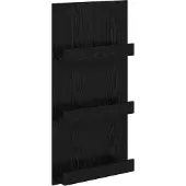 vidaXL Tijdschriftenrek Zwart Eiken 51 x 11 x 102 cm Bewerkt hout