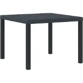 vidaXL Tuin Tafel Antraciet 100 x 100 x 73 cm poly rattan
