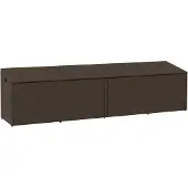 vidaXL Tuinbox 220x50x58 cm poly rattan bruin