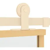 vidaXL Schuifdeur 76x205 cm helder ESG-glas en aluminium goudkleurig