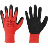 vidaXL Werkhandschoenen 12 st Rood en Zwart 7 / S Latex Coating