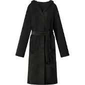 vidaXL Badjas Hoodie Zwart s Flanel