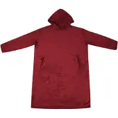 vidaXL Fleecevest met capuchon, bordeauxrood, maat S, van flanel