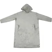 vidaXL Deken hoodie Grijs L Flanel