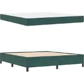 vidaXL Bedframe Donkergroen 180 x 200 cm Stof