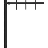 vidaXL Spieshek ASTEN, 200 x 110 cm, stalen hek met poedercoating, zwart