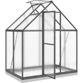 vidaXL Tuinkas met basisframe 169x114x202 cm aluminium antracietkleur